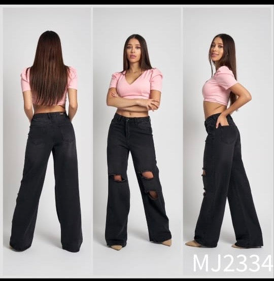 Jeans cargo mujer