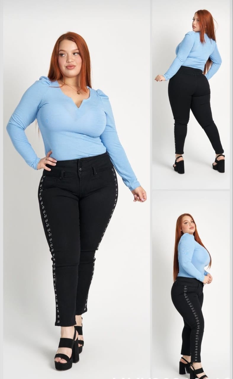 Jeans negro mujer